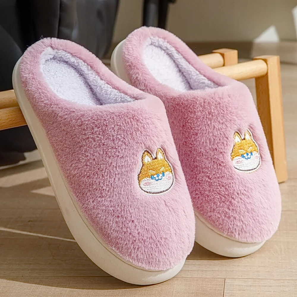 女家居家用防水防滑保暖棉拖鞋男士毛毛拖鞋厚底保暖情侣室棉拖鞋