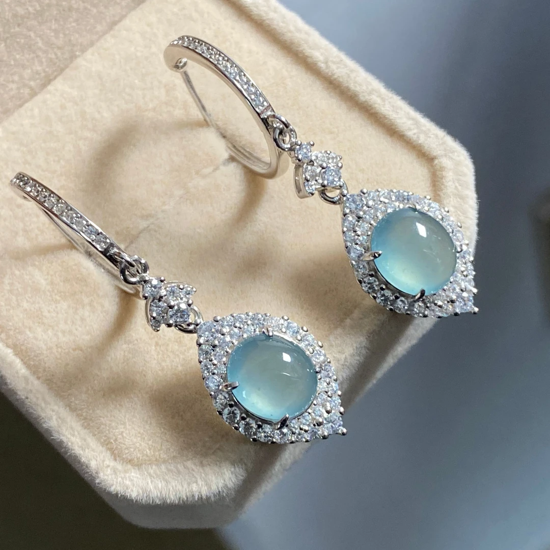 天然a货翡翠耳饰轻奢时尚