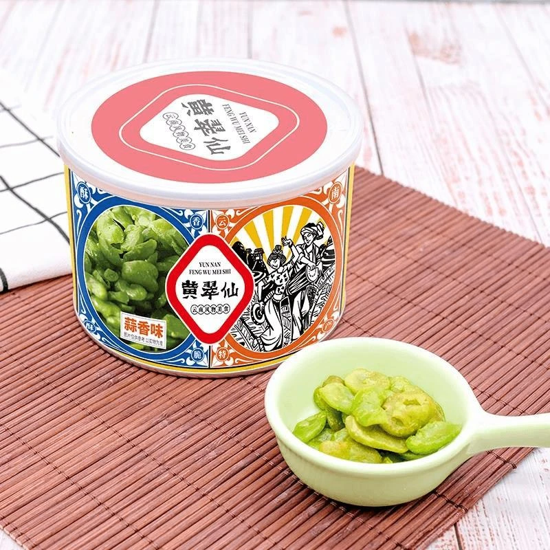 新日期黄翠仙翡翠绿蚕豆云南保山同心绿蚕豆牛肉味芥末味香酥