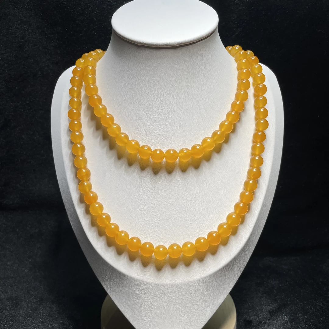 老矿冰黄8M108项链-100BH54012