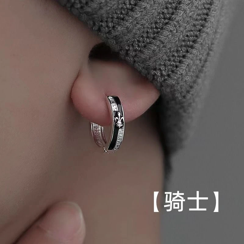 耳环男2023潮流个性男款痞帅单只小众男士耳钉高级感男生耳圈耳饰