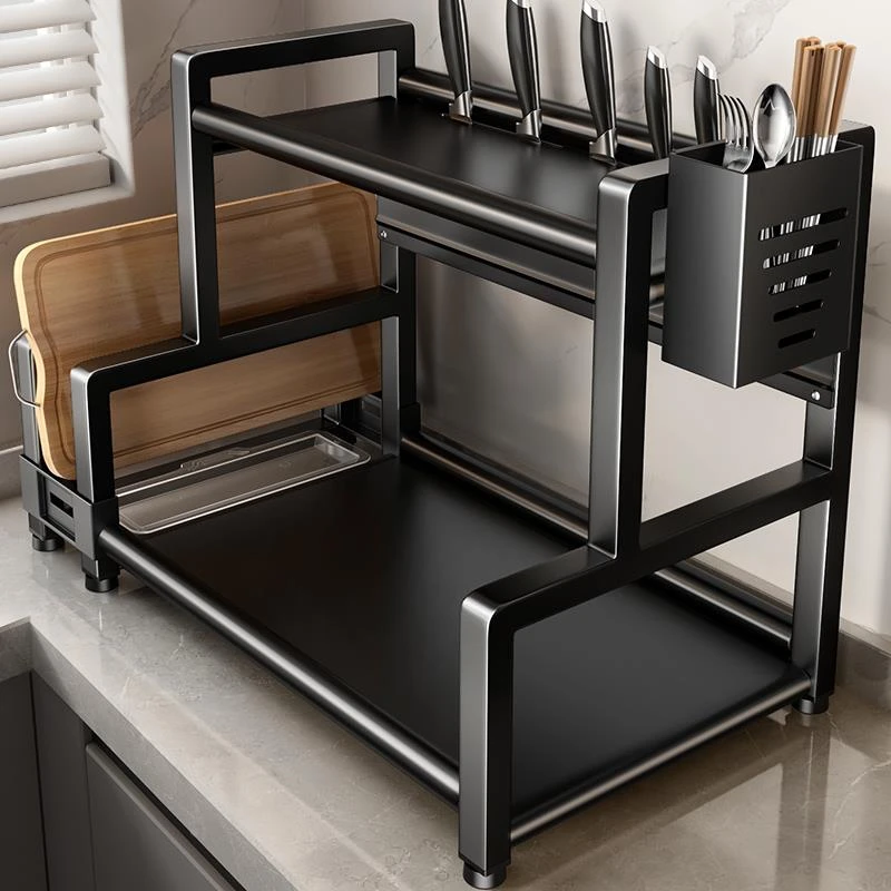 厨房置物架筷子刀架台面调味品油盐酱醋收纳架子多功能调料置物架