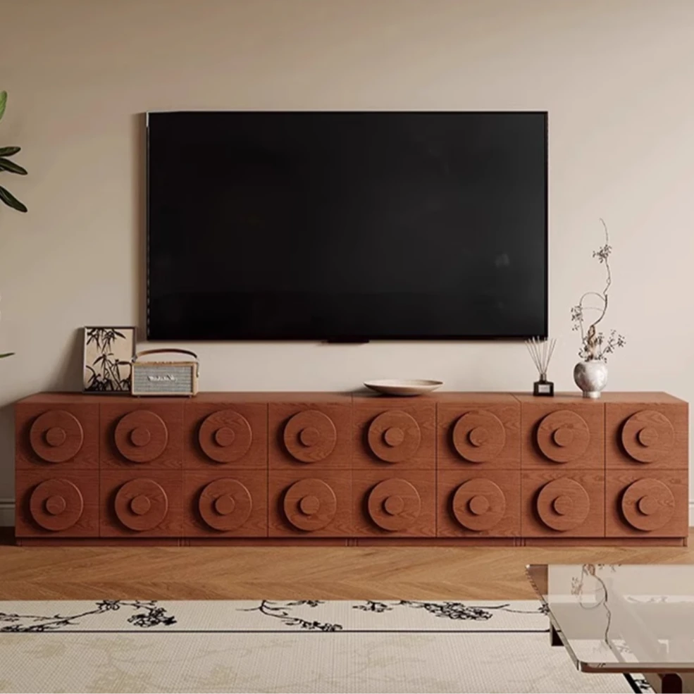 【达人专属】中古风卡门柜实木落地组合电视柜收纳储物柜边柜卧室