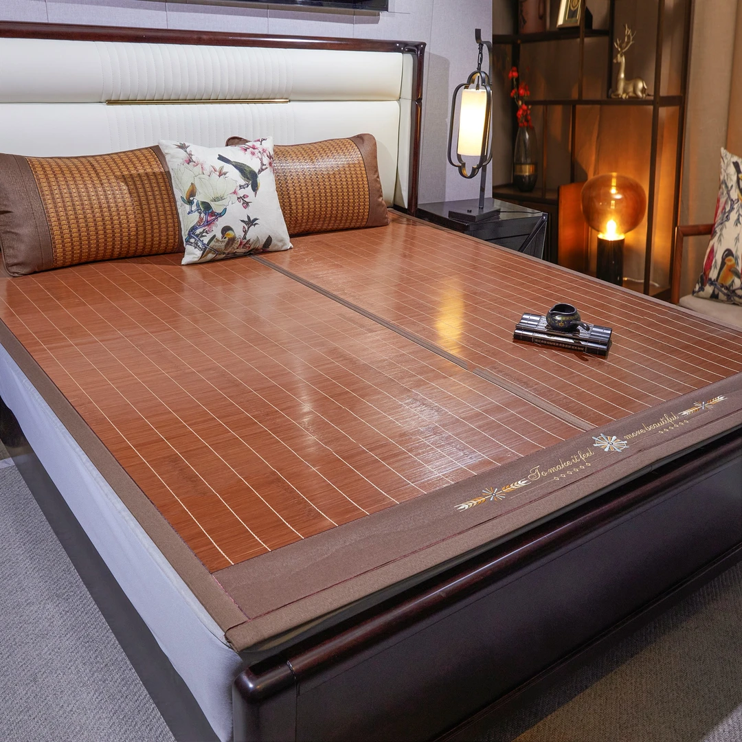 夏天凉席竹席双面可用冰丝席家用双人1.8m折叠学生夏季藤席凉席