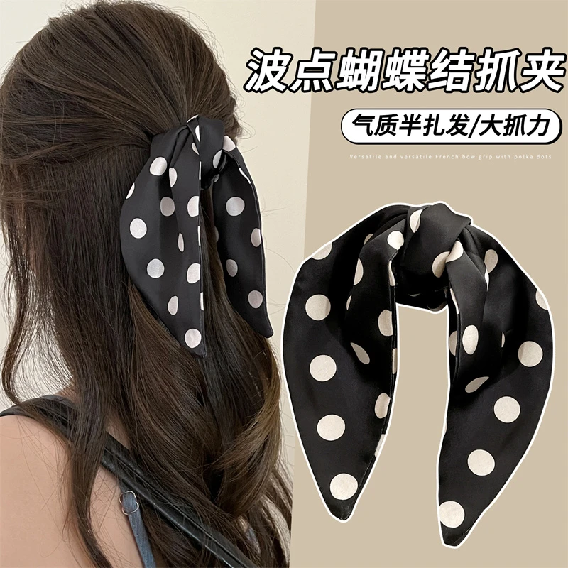波点蝴蝶结小香风发夹玫瑰的故事黄亦玫同款发夹头饰时尚百搭发卡
