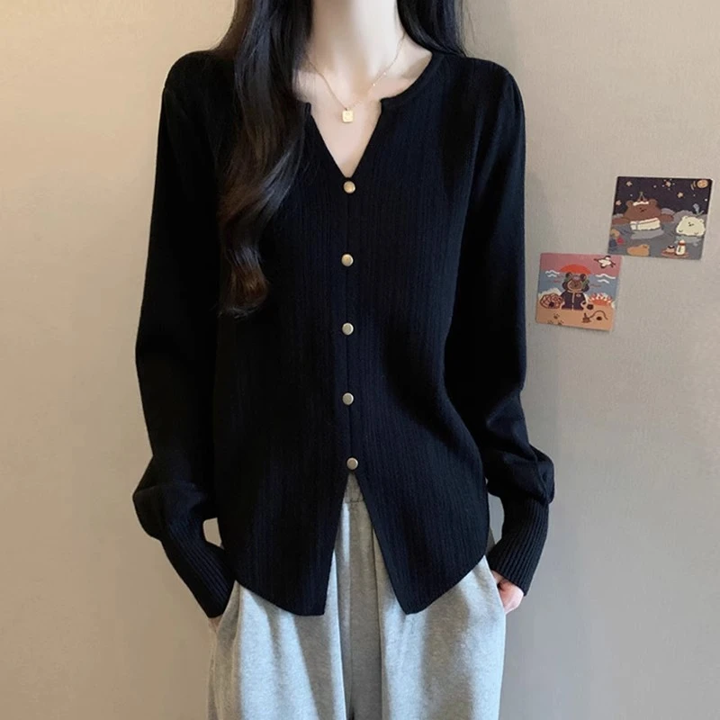 大码韩版遮肚子长袖毛衣针织衫女秋冬胖妹妹显瘦不规则减龄打底衫