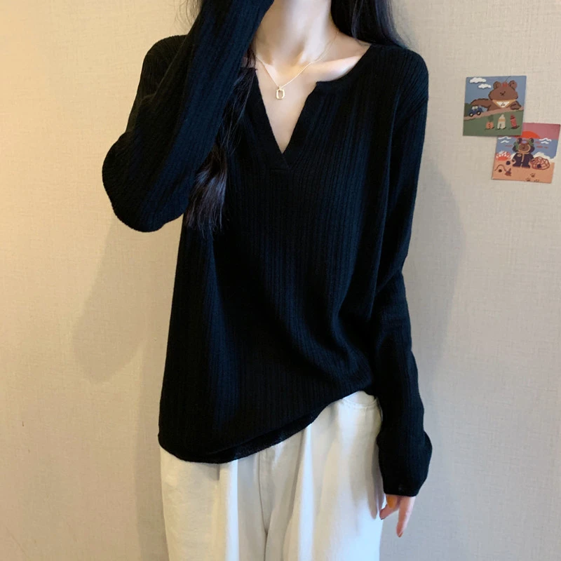 大码微胖MM秋季新款显瘦长袖针织衫女时尚百搭毛衣洋气设计感上衣
