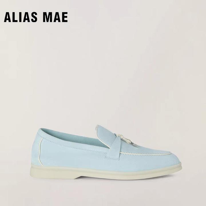 ALIAS MAE LP风一脚蹬乐福鞋女2024新款真皮懒人鞋复古英伦单鞋