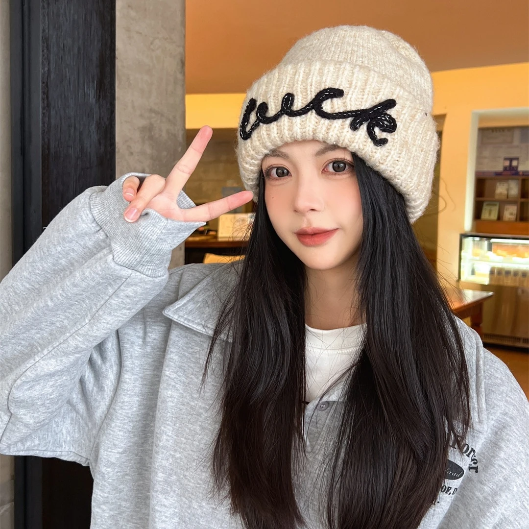 针织帽子女韩版秋冬2024新款时尚洋气保暖防寒护耳冷帽百搭户外帽