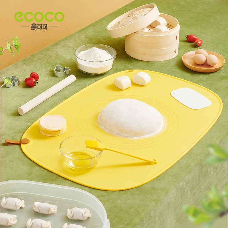 意可可揉面垫食品级加厚款抗菌硅胶擀面垫家用烘焙厨房案板和面垫