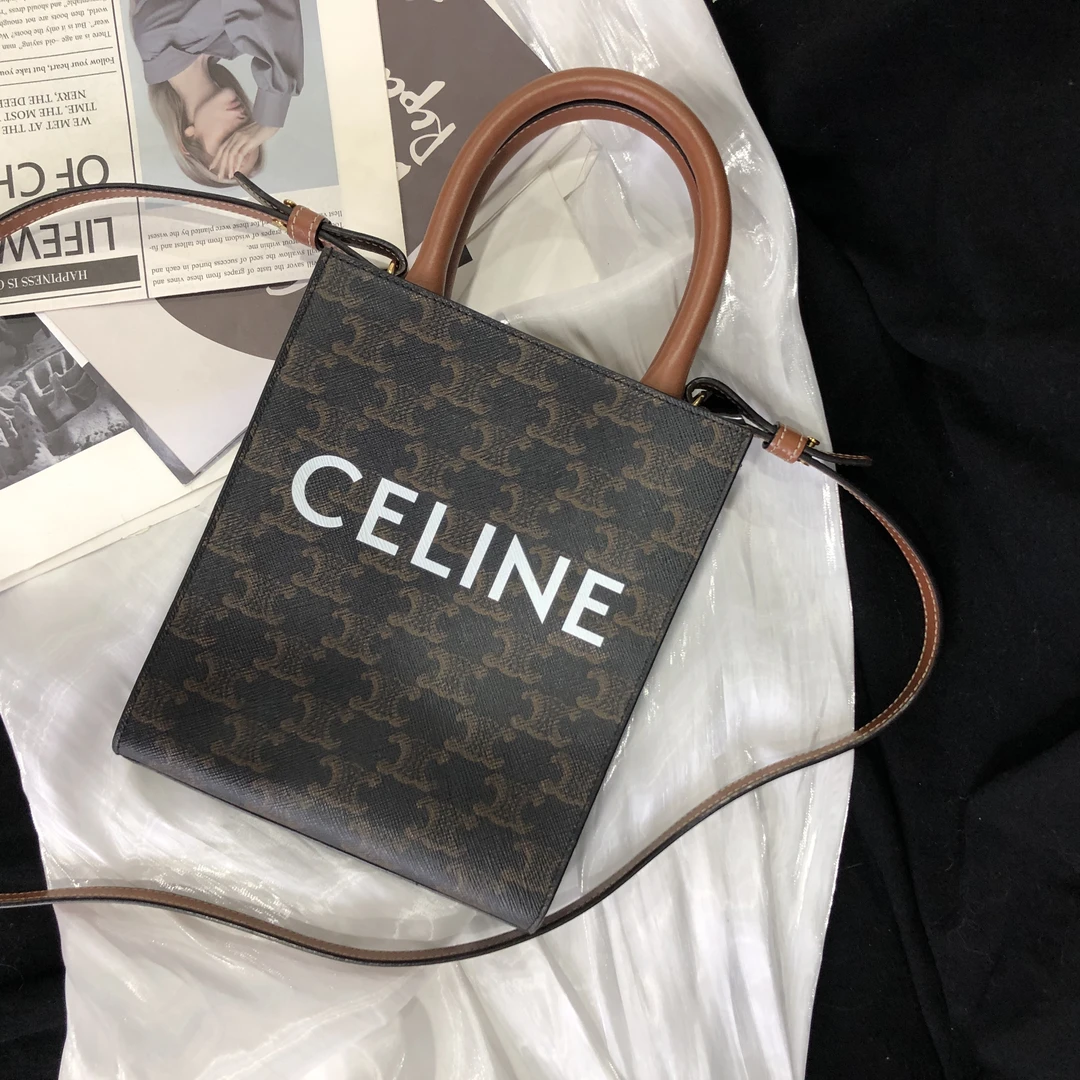 95新 Celine/思琳 经典凯旋门琴谱手提斜挎包手机包肩带后配