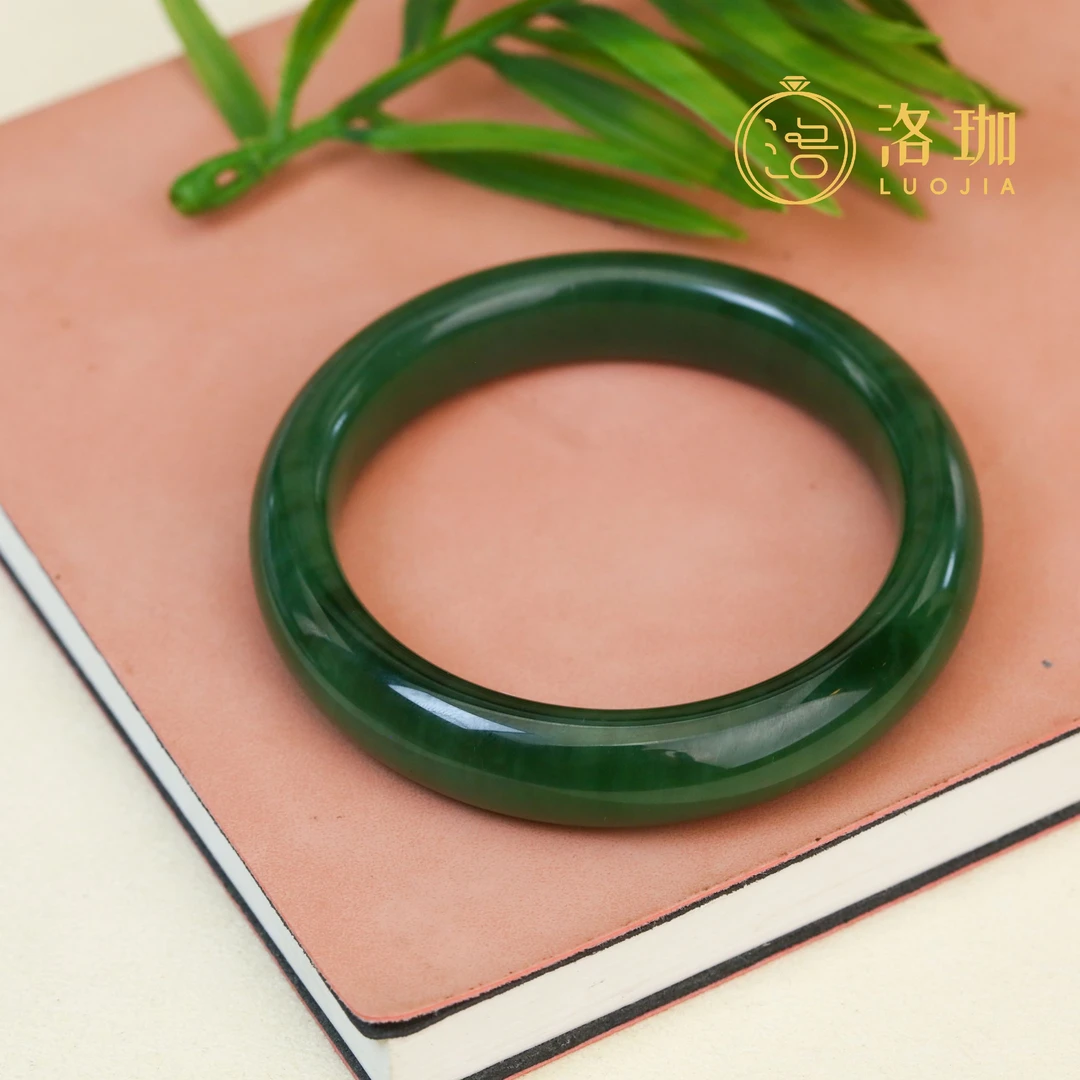 洛珈臻品和田玉碧玉手镯PBXCC998019