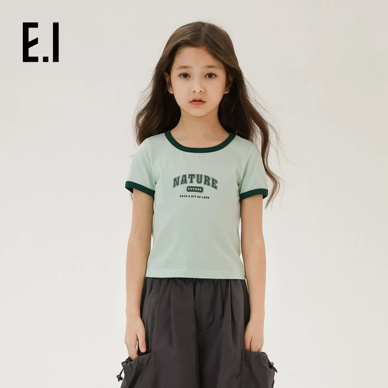 【甜辣t恤系列】E.I童装女童短袖夏款弹性好不勒D8242662994