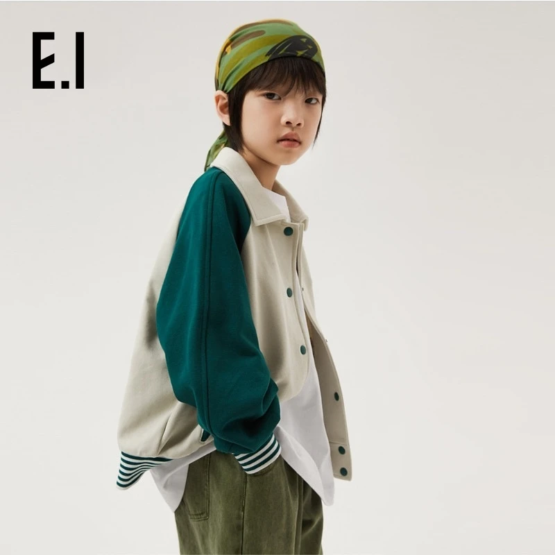E.I童装儿童棒球服外套春装中大童韩版撞色D8241653807