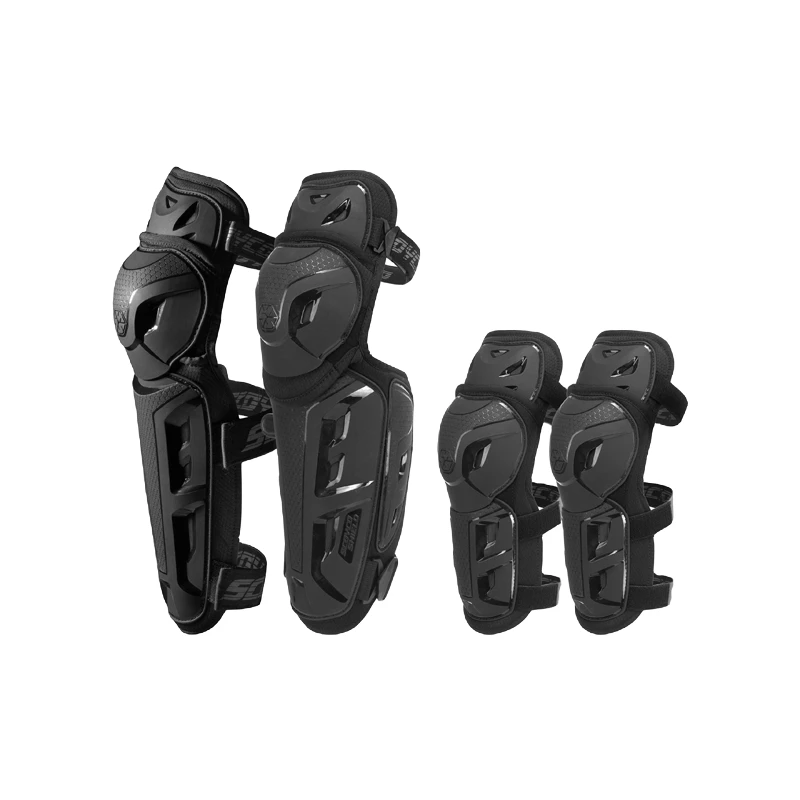 赛羽摩托车骑行护具四件套护膝护肘防摔四季通用K26H26便捷加长