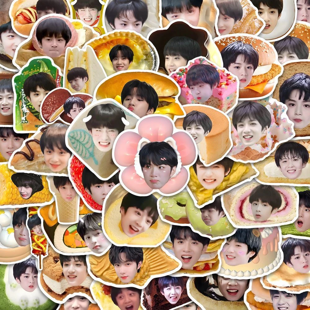 55张食物刘耀文贴纸可爱大头贴时代少年团周边手账素材创意diy