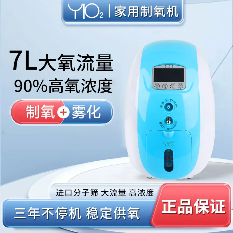 yio2制氧机家用老人孕妇专用雾化机便携小型车载吸氧机家庭制氧仪