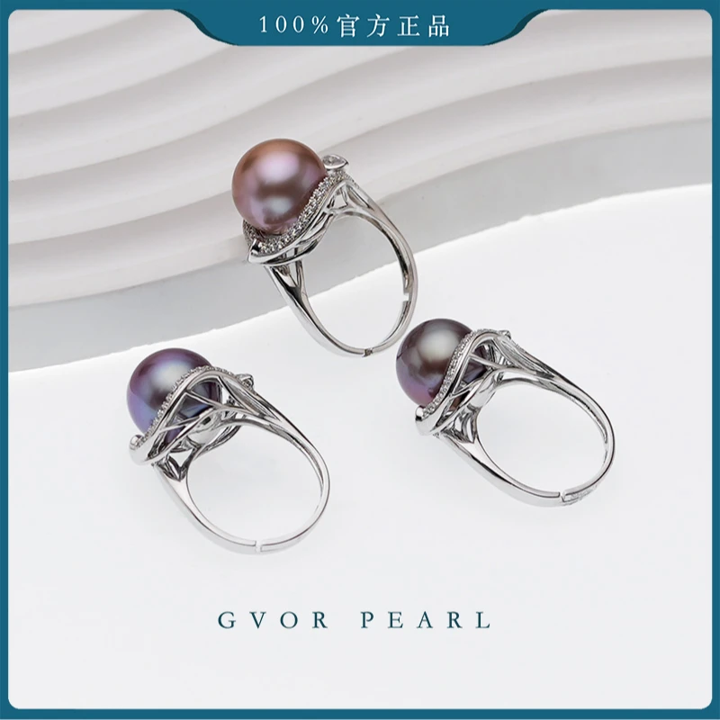 【多样性发一】莫兰迪色淡水珍珠戒指 12-13MM C1234