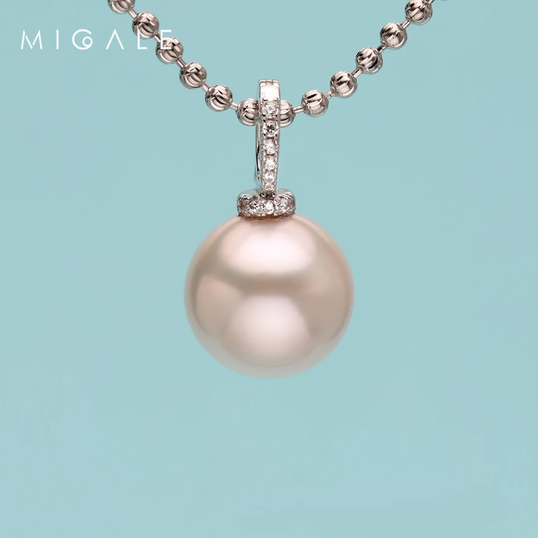 【源头】淡水白色大点位珍珠卡扣12-13mm【送925银链】 C1037