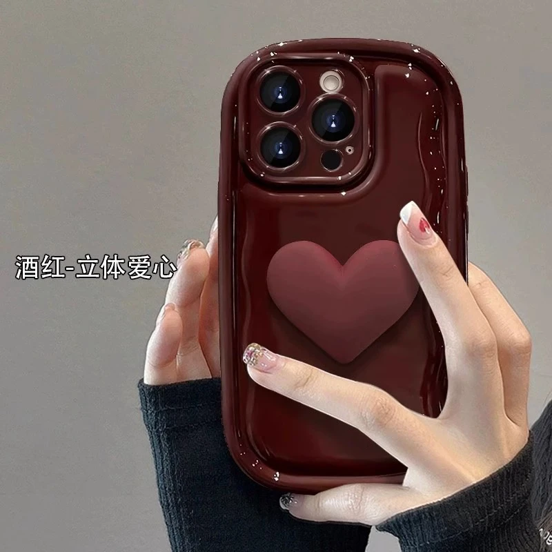 酒红色順發中国风文字适用苹果15promax硅胶软iPhone13手机壳16pm