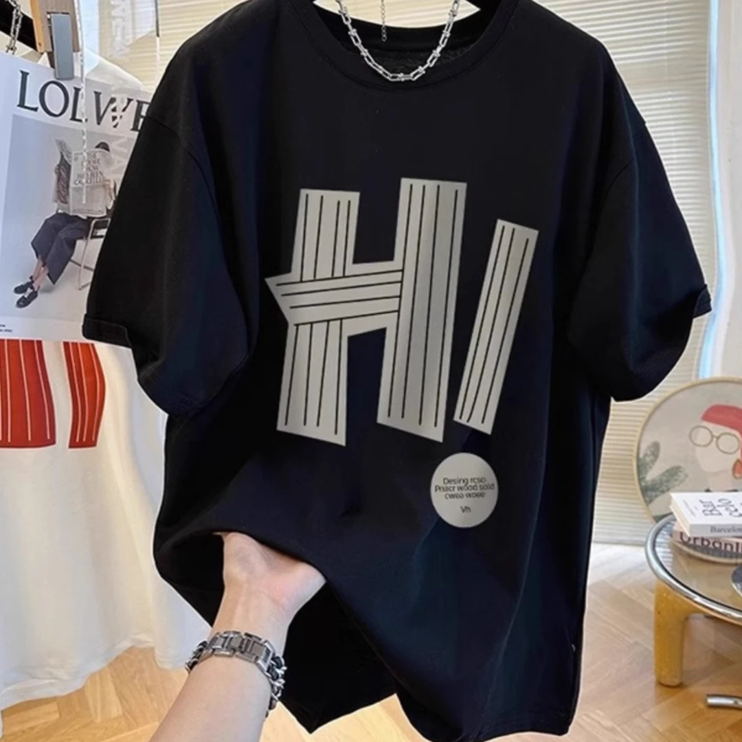 纯棉正肩oversize甜酷显瘦藏肉短袖t恤女夏季2024新款半袖上衣潮