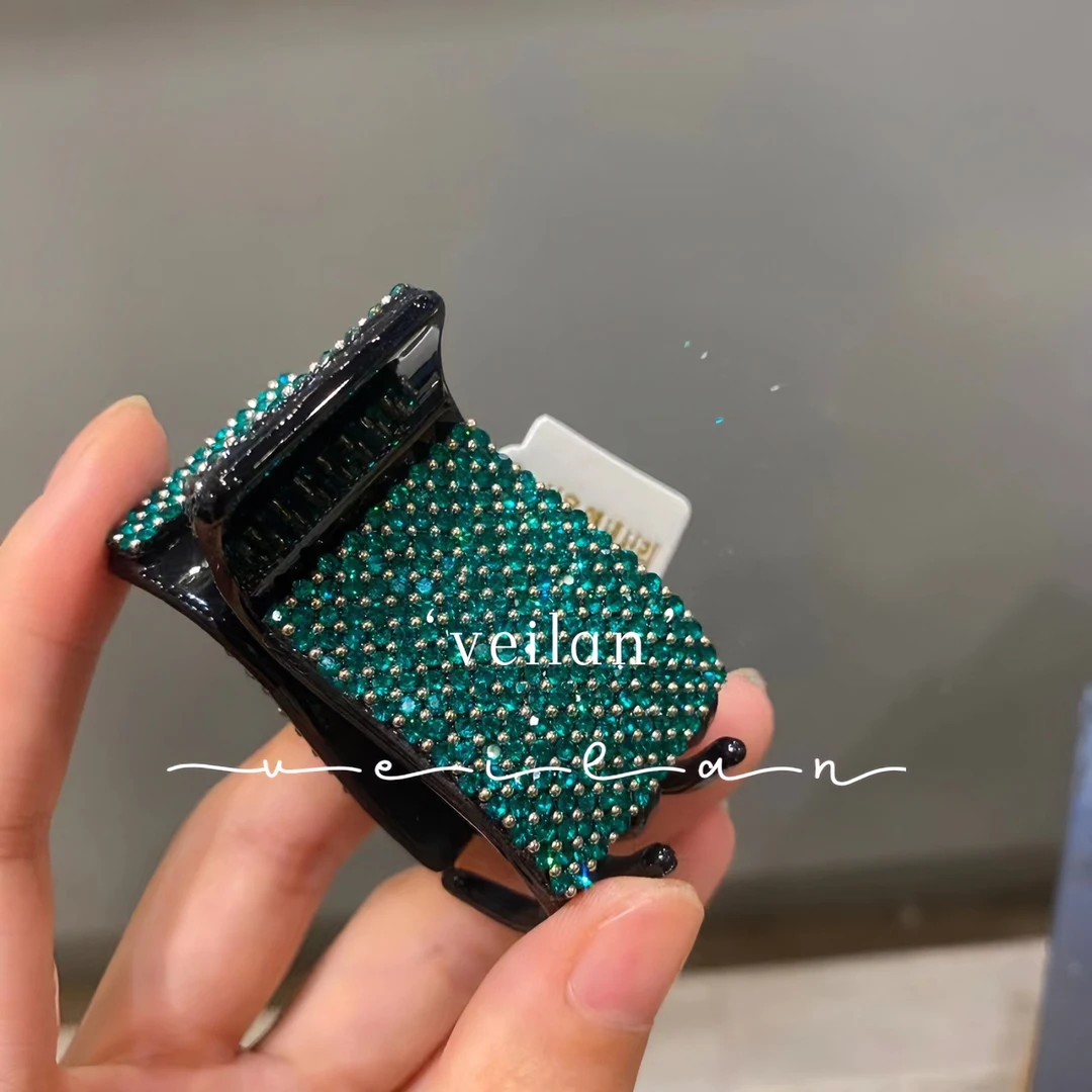 爆闪水钻小抓夹中号发抓高级鲨鱼夹气质后脑勺半扎发夹子韩国发饰