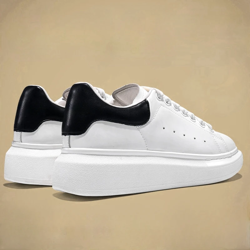 H8【升级版】情侣小白鞋男女款2024年春夏季厚底增高低帮板鞋百搭鞋