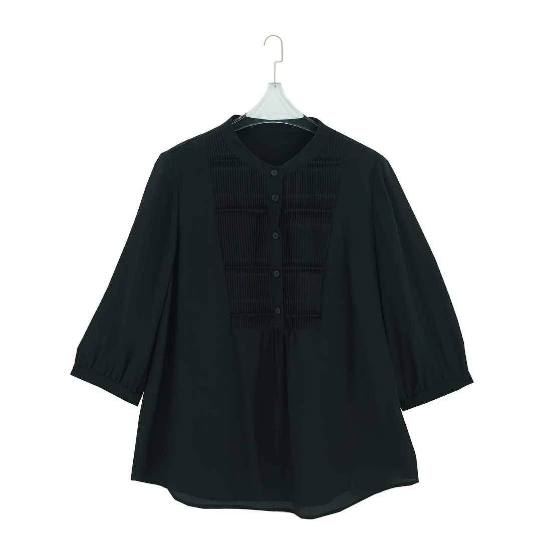 【100%桑蚕丝】2025年新款素色百搭真丝打条衬衫XS697305