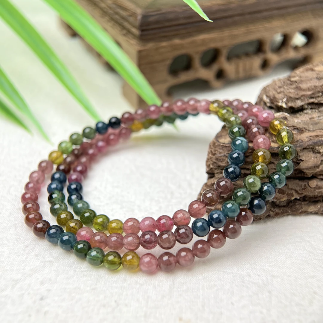 色标级老矿碧玺多圈4-5mm+