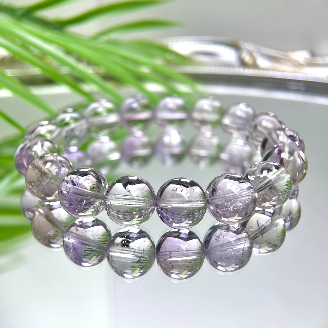 玻利维亚紫阿塞水晶手串8-21mm+合集 FX-5429