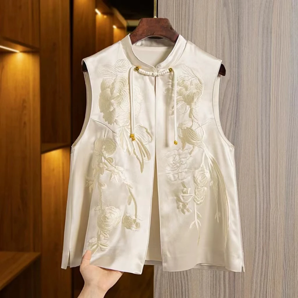 【呈祥】重工刺绣女2024早秋新款盘扣流苏复古新中式国风外套马夹