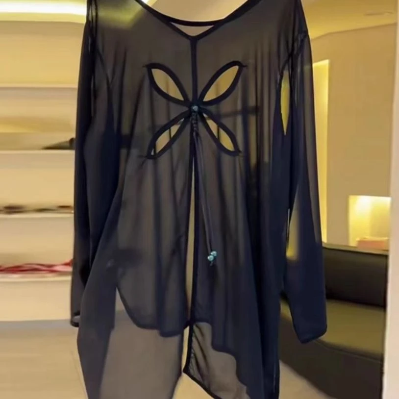 防晒减龄镂空设计女装中式大码国风防嗮衣女复古上衣爆款