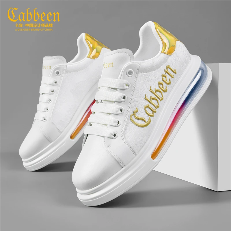 卡宾小白鞋男2025新款韩版潮牌气垫春季男士休闲潮鞋男式休闲鞋子