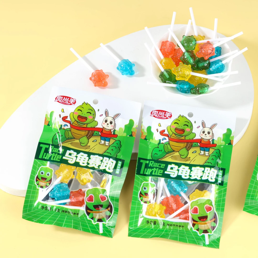 【超市同款】网红爆款青蛙乌龟棒棒糖果8090后怀旧休闲解馋零食
