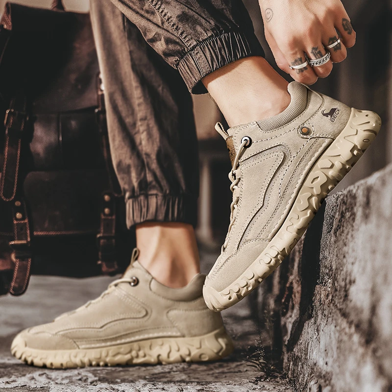 BECK/公羊新款男鞋低帮网面真皮鞋意大利休闲皮鞋男潮鞋522255-