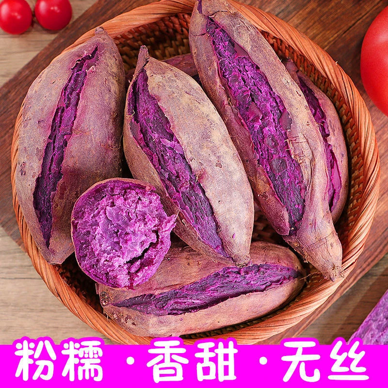 【大杨】沙地紫薯新鲜地瓜紫心蜜薯现挖紫罗兰小番薯山芋农家自种