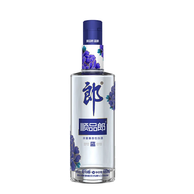 郎酒顺品郎蓝顺480 浓酱兼香白酒 45度480ml 单瓶