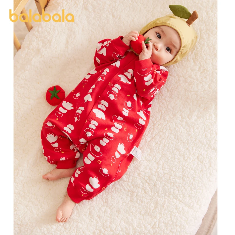 巴拉巴拉童装新生儿男女童连体衣哈衣全棉保暖洋气萌208423133204