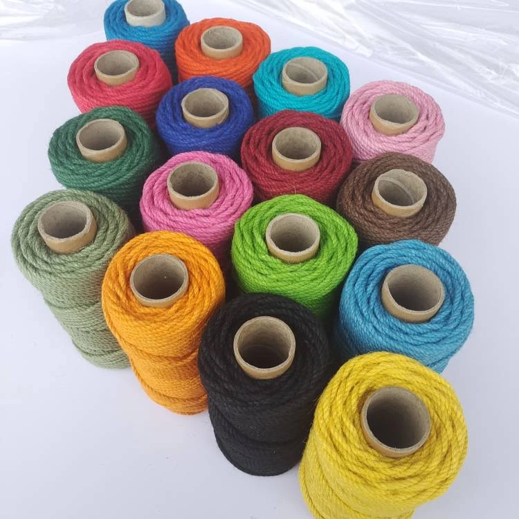 彩麻绳手工编织DIY绳子抖音手工编织