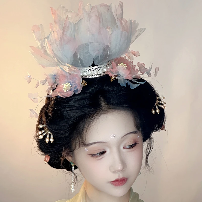 耀如春华不染莲花冠 汉服配饰