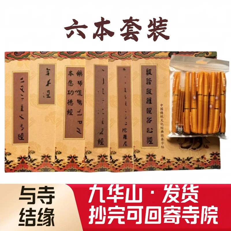 六套6本全套手抄本楷书硬笔临摹描写字帖地藏菩萨本愿初学者寄回