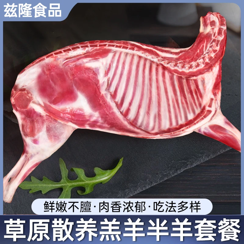 【半羊10斤套餐】草原散养羊半只羊鲜嫩小绵羊去皮精修
