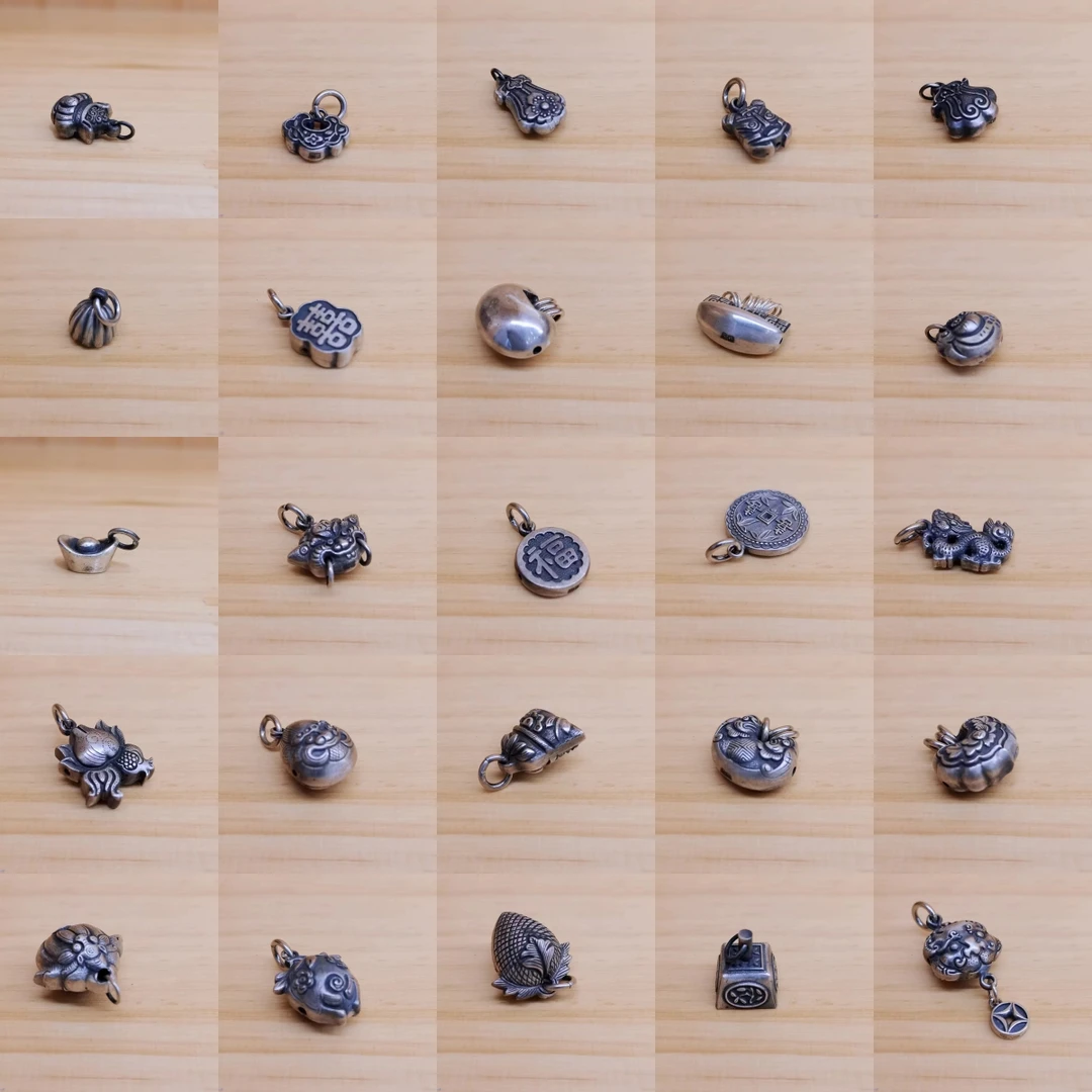 银之酷 吊坠足银 小滴溜精美配件复古民族风多款可选