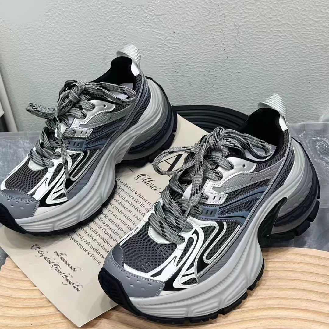 XIAYE  2024早秋新款设计感做旧百搭老爹鞋