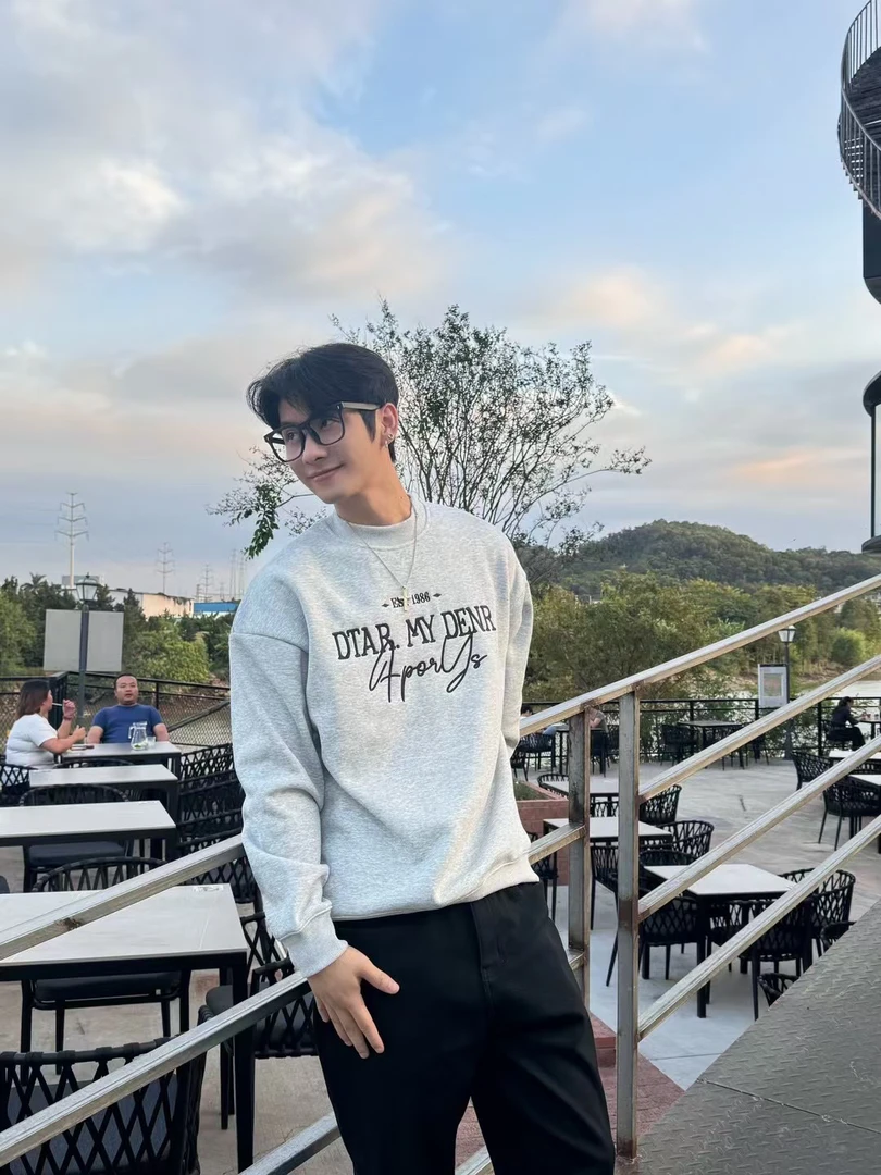 重磅加绒圆领卫衣男女秋冬宽松套头长袖休闲百搭上衣