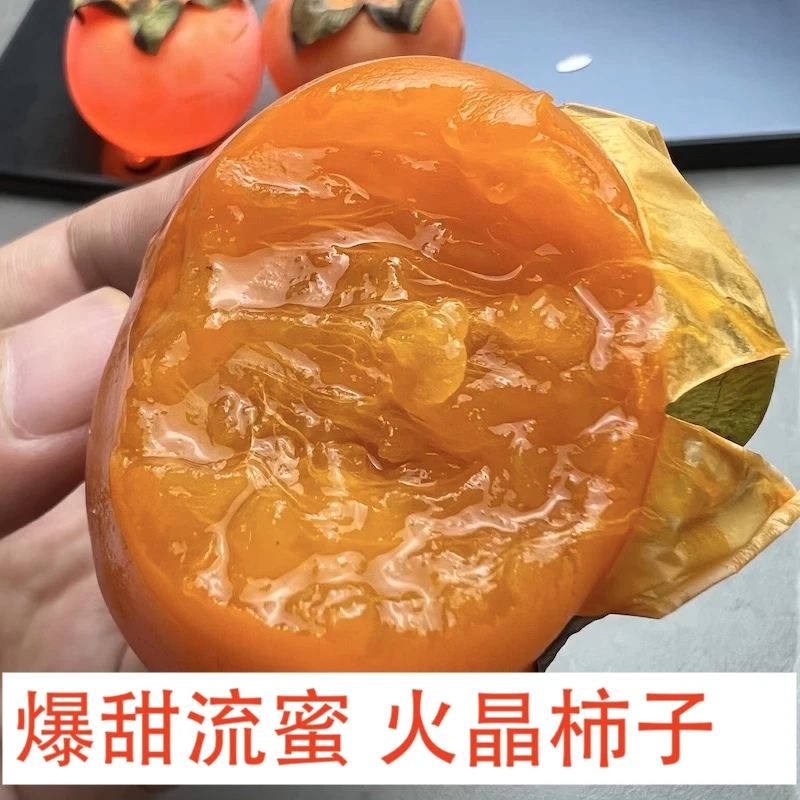 【爆甜火晶柿子】陕西香甜流心蜜柿子应季水果孕妇高山甜