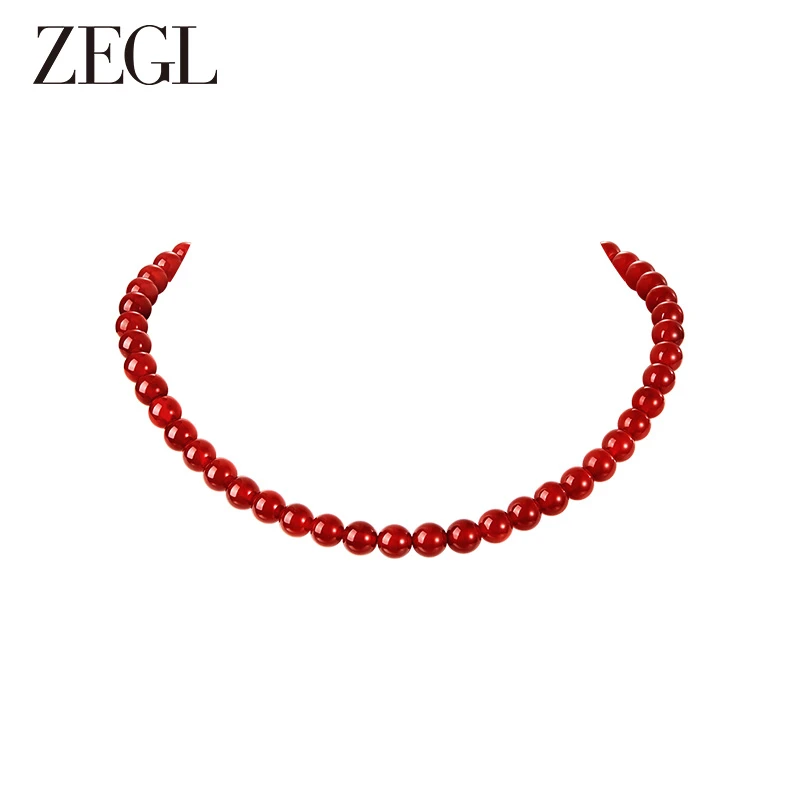 ZEGL 坠链均925银 串珠项链爆款轻奢小众秋冬毛衣锁骨链气质时尚