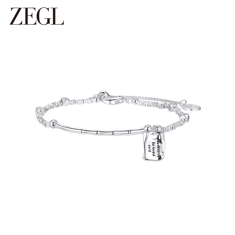 ZEGL 铜合金手链 巴洛克碎银手链轻奢精致ins简约新款复古手饰DB