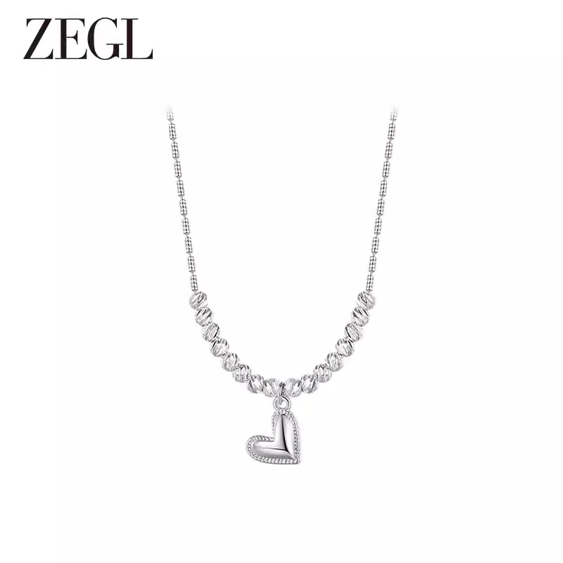 ZEGL 铜合金项链 爱心项链高级感气质百搭时尚项链饰品
