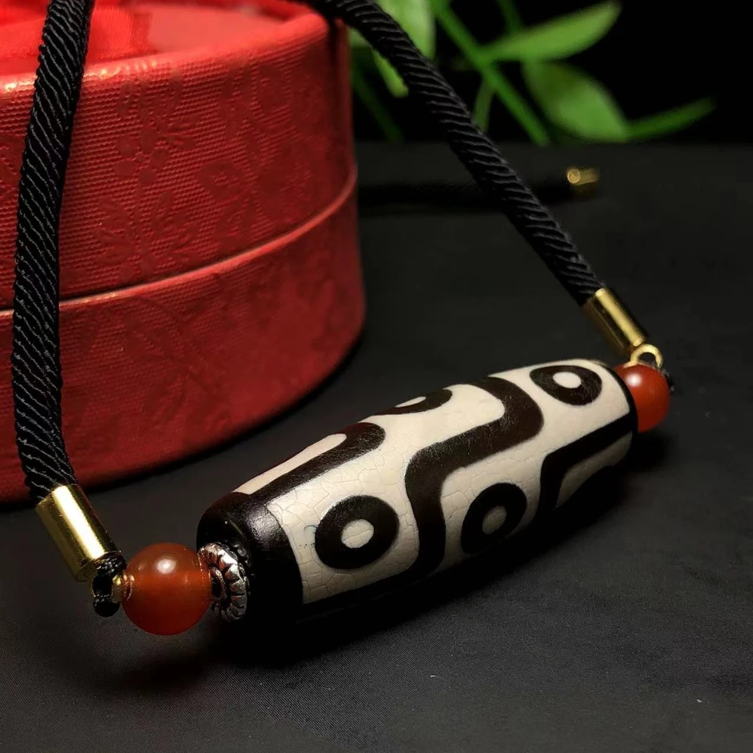 【正品保真】西藏回流天然老玛瑙玉髓九眼珠锁骨链时尚男女款项链